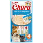 Inaba Ciao Churu Cream Ton Balıklı ve Deniz Taraklı 4x14 gr Krema Kedi Ödülü