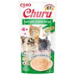 Inaba Ciao Churu Cream Ton Balıklı ve Tavuklu 4x14 gr Krema Kedi Ödülü