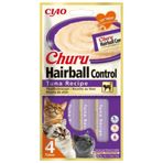 Inaba Ciao Churu Hairball Cream Tüy Yumağı Kontrollü Ton Balıklı 4x14 gr Krema Kedi Ödülü
