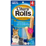 Inaba Ciao Churu Rolls Tavuk Sargılı Ton Balıklı ve Deniz Taraklı 4x10 gr Kedi Ödülü