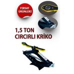 inalmetal Akordiyon Araba Krikosu 1.5 Ton Cırcırlı Araç Kriko