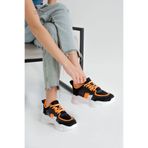 İnan Ayakkabı Y1105 Siyah Turuncu Kadın Sneaker