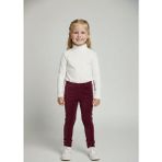 İnan Kids Kız Çocuk Fitilli Kadife Tayt - Bordo Rahat Kışlık Esnek Leggings - 3 Yaş