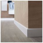 İnan Yapı Laminant Parke Düz Model Süpürgelik Lake Beyaz F501 8 cm MDF Kalınlık 10mm