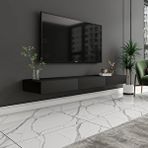 Inarch Avalon Duvara Monte Tv Sehpası – 140 Cm, Modern Minimal Tasarım, 4 Renk Seçeneği Ile Şık Ve Fonksiyonel Tv Ünitesi, Antrasit Beyaz