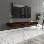 Inarch Avalon Duvara Monte Tv Sehpası – 140 Cm, Modern Minimal Tasarım, 4 Renk Seçeneği Ile Şık Ve Fonksiyonel Tv Ünitesi, Sandık Ceviz Beyaz