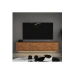 İNARCH DİZAYN Alston 3 Kapaklı Duvara Monte Tv Ünitesi LED Işıklı, Modern Tasarım, 160 cm atlantik çam T0020