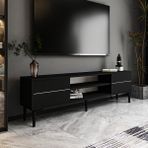 İnarch Dizayn Aragon Modern Tv Sehpası – 140 cm , 2 Kapaklı+2 Açık Raflı, Siyah & Beyaz Renk Seçenekli Tv Ünitesi