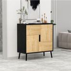 Inarch Dizayn Darien Ç001 Çok Amaçlı Siyah Safir Meşe Dolap