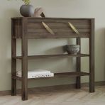 İnarch Dizayn Henric 90 Cm Tek Kapaklı Modern Dresuar – Raflı Konsol & Antre Dolabı Antik Ceviz