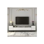 Inarch Dizayn Imaj Tv Ünitesi Ve Komodin Set Beyaz (Mermer Desen)
