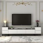 Inarch Dızayn Imaj Tv Unitesi Ve Komodin Takim Beyaz (Mermer Desen)