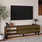 İnarch Dizayn Inarch Dizayn River 150 cm Modern Tv Sehpası – Kapaklı ve Raflı Tasarım - Açık Ceviz