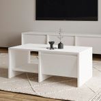 İnarch Dizayn Laris Kapaklı Orta Sehpa – 90 cm Modern Tasarım - Renk - Beyaz