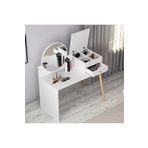 Inarch Dizayn M001 Nade Aynalı, Çekmeceli Makyaj Masası Beyaz