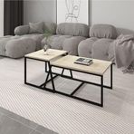 İnarch Dizayn Minimal İkili Orta Sehpa – Modern Tasarım, Çok Amaçlı Kullanım, Traverten