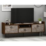 Inarch Dizayn T0015 Lidya Kapaklı, Açık Raflı Tv Sehpası, Tv Ünitesi - Ceviz - Renk