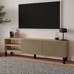 Inarch İnarch Dizayn River 150 Cm Modern Tv Sehpası – Kapaklı Ve Raflı Tasarım Beyaz