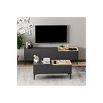 Inarch Mia Tv Ünitesi Ve Orta Sehpa Takım Antrasit - Safir Meşe
