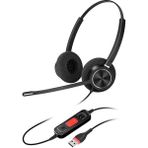 Inbertec C10DM Duo Mikrofonlu Çağrı Merkezi Kulaklığı - Siyah