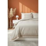 Inborn Turuncu Çift Kişilik Nevresim Takımı – 6 Parça Çeyiz Seti - Krem - 200 x 220 cm