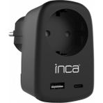 Inca İpw-42Sy Type-C+ Usb-A Giriş Soketli Duvar Prizi - Siyah