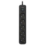 Inca Ipw-44Sy 5'Li Akım Korumalı Led Tuşlu Priz 1.5 Metre - Siyah