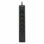 INCA IPW-44TU 5 Port 3x Usb + Type-C Akım Korumalı Led Tuşlu Priz 1.5m- Siyah