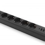 Inca Ipw-44Tu 5Li 1,5Mt Siyah 3Usb+Typ-C Akım Korumalı Led Tuşlu Priz