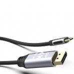 INCA ITCD-02TX USB TYPE C 3.0 TO DİSPLAYPORT 4K 2 METRE KABLO 4K HD 3840 2160 60Hz çözünürlükte görüntü aktarımı Type C giriş Displayport çıkış Altın uçlar