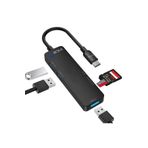 Inca Itpc-5t Type-c Giriş 2xusb Sd-micro Sd2.0 Çoklayıcı Usb 3.0 Çoklayıcı Çevirici Mavi Led