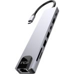 Inca ITPC-7T Type-C Hub X8 Combo Dönüştürücü+ Çevirici +Çoklayıcı Aluminyum Kasa