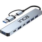 Inca Iutp-7t Usb/type-C Hub X7 Alüminyum Çoklayıcı - Gümüş