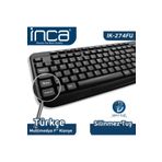 Inca Türkçe F Adliye Mülakat Zabıt Katipliği Klavyesi Kablolu Yumuşak Tuş Usb Multimedya