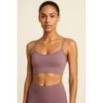 Ince Askılı Toparlayıcı Spor Büstiyer - XL - Eflatun