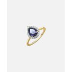 Ince Iolith Lila 127CT Gold Yüzük 585 Yüksek Kalite Stil Sahibi Zamansız Takım Elbise - Standart - 1 Drop