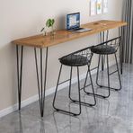 İnce Uzun Bar Masası Mutfak Yemek Masası Kolay Montaj 140x40x100 cm Meşe Kaplama Küçük Alanlar için Mükemmel Oturma Odası Mutfak Bar ve Kafe Tezgah Yüksekliği Çok Yönlü Tasarım