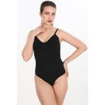 Inceltici, Anında Bel Basen Karın Altkarın Toparlayan Zıbın, Alttan Bağlamalı, Ayarlanabilir Askılı, Seamless Dokuma Kadın Korse - 3XL - Siyah