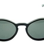 Inception Pro Infinite - Kadınlar için yuvarlak güneş gözlüğü - kızlar - vintage - 1960'lar - moda - retro - zarif - yuvarlak - orijinal hediye fikri - siyah çerçeve - siyah lens