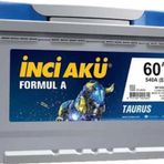İnci 12 V 60 Ah Amper 540 Formul A Taurus Akü