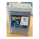 İnci 12 Volt 55 Amper Kare İnci Akü.!! Yeni Üretim.