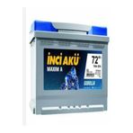 İnci 12 Volt 72 Amper Alçak Tip Inci Akü. !! (FORD-OPEL VB. ARAÇLAR ALÇAK TİP). Güncel - Yeni Üretim.