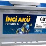 İnci Akü Formul A Taurus 12 Volt 60 Amper 2 Yıl Garantili