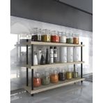 Inci Baharatlık, Mutfak Rafı, Çok Amaçlı Raf, 3 Katlı , Metal Ayaklı, Organizer, 60 cm - Traverten
