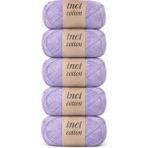 İnci Cotton Inci Cotton Lila Rengi Koton 5'li Pamuk Örgü Ipi Ipliği 100G 250M