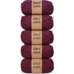 İnci Cotton Inci Cotton Mürdüm Rengi Koton 5'li Pamuk Örgü Ipi Ipliği 100G 250M