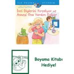 Inci Dişlerini Fırçalıyor ve Annesi Ona Yardım Ediyor + Boyama Kitabı