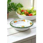 İnci Emaye 24 Cm Emaye Kase , Çukur Tabak, Salata Tabak, Cips Tabak