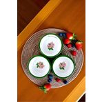 İnci Emaye 3 Parça 10Cm Emaye Dik Tabak Set , Kahvaltı Tabağı, Reçellik, Zeytin, Peynir Tabağı, Çeyiz, Hediye