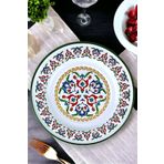 İnci Emaye 30 No 30 Cm Emaye Yemek Tabağı Tabak Servis Yemek Kamp Piknik, Çeyiz, Hediye